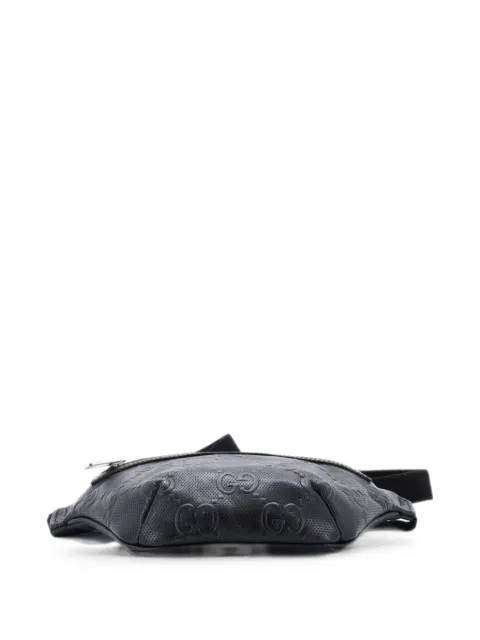Gucci Pre-Owned GG Embossed Perforated Leather Small belt bag Black B5U3NYTCF1A1B5WY