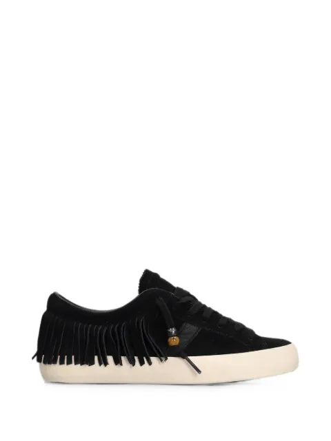 D.A.T.E. Hill Low fringed beaded sneakers Black W451HLFRBK