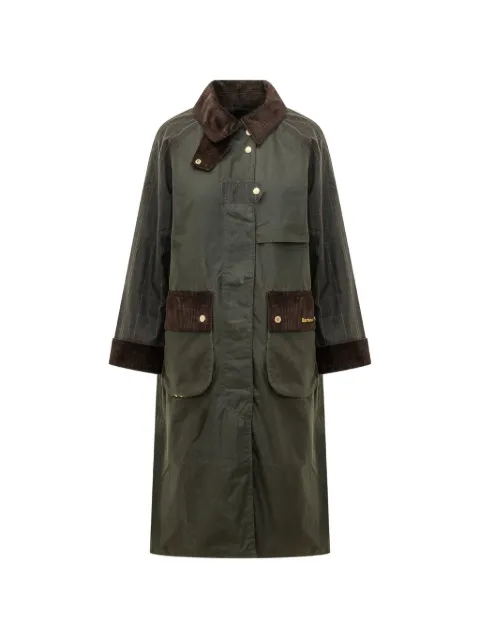 Barbour Kirklees checked waxed jacket Green LWX1579