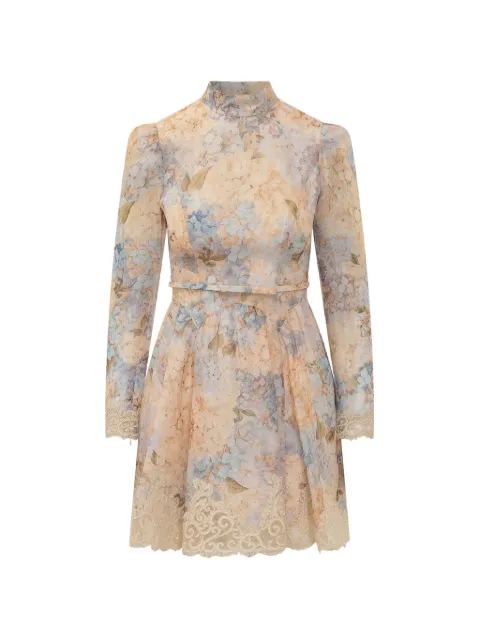 ZIMMERMANN Valiant panelled mini dress Neutrals 0262DF261