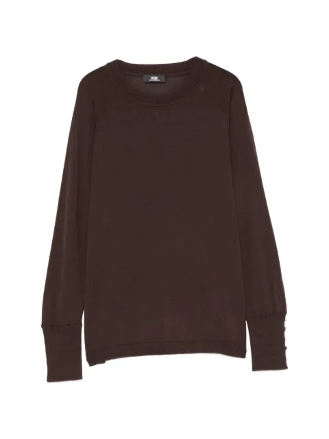 ALPHA STUDIO button-cuff sweater Brown FE7814C