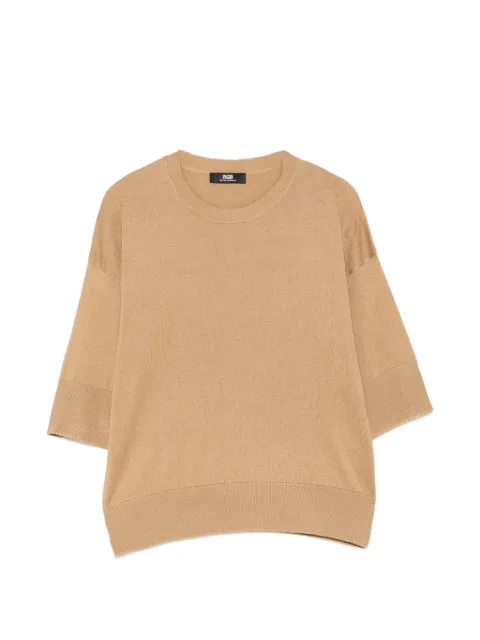 ALPHA STUDIO crew neck top Neutrals FE7850C