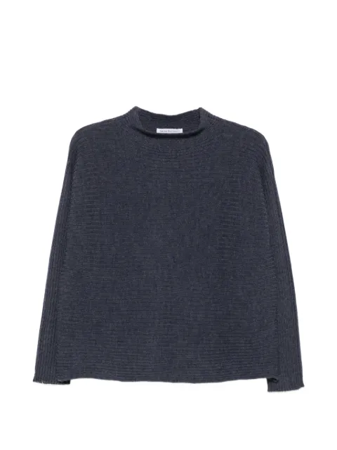 Amina Rubinacci Abaco ribbed-knit mock-neck sweater Blue ABACO