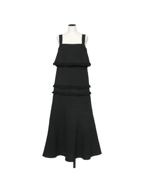 Muller Of Yoshiokubo Fin tiered maxi dress Black MLS23607