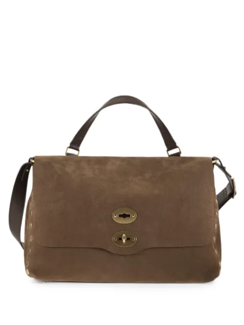 Zanellato Postina Jones M grained-leather tote bag Brown 0680900070000Z