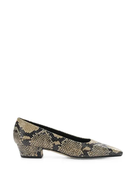 Aeyde Rory snake-effect leather pumps Neutrals RORYSNAKEPRINTCALFLEATHERHAZELNUT