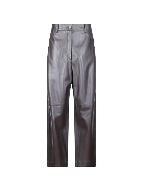 P.A.R.O.S.H. panelled leather trousers Brown D230778SMK26W
