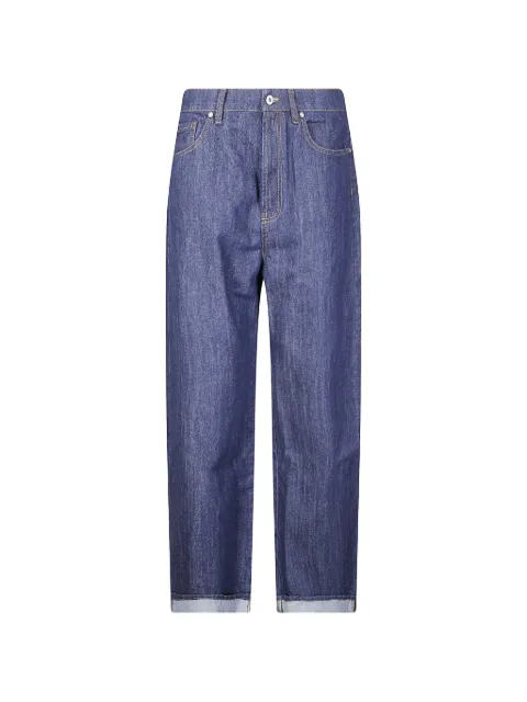 P.A.R.O.S.H. contrast-stitched jeans Blue D233032COJIN26