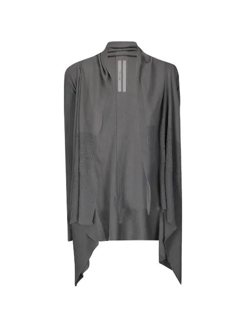 Rick Owens ribbed-knit asymmetrical cardigan Grey RP02F5642