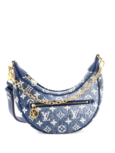 Louis Vuitton Pre-Owned Loop Handbag Monogram Jacquard Denim hobo bag Blue HEIZ2XLPDML48UTM