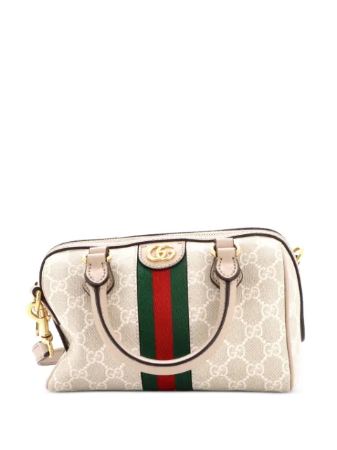 Gucci Pre-Owned Ophidia Convertible Boston Bag GG Coated Canvas Mini satchel White TEF49F6YNZTNCJRO