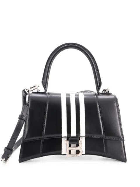 Balenciaga Pre-Owned x adidas Hourglass Top Handle Bag Leather Small satchel Black RVG48C4MQJF9UNEK