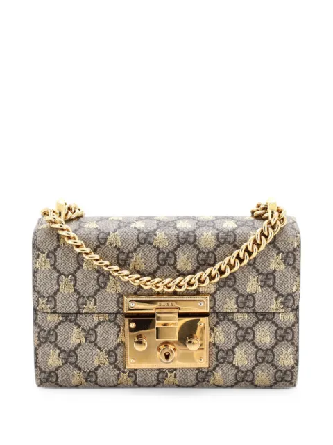 Gucci Pre-Owned Padlock Printed GG Coated Canvas Small shoulder bag Black BXIBEFN8QHGEZ8VA