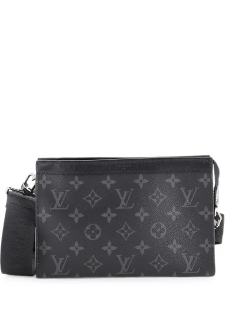 Louis Vuitton Pre-Owned Gaston Wearable Wallet Monogram Eclipse Canvas crossbody bag Black BQ8KLAKGF7SGCQMH