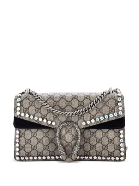 Gucci Pre-Owned Dionysus Bag Crystal Embellished GG Coated Canvas Small shoulder bag Brown 9N88400QUK4T4GBG