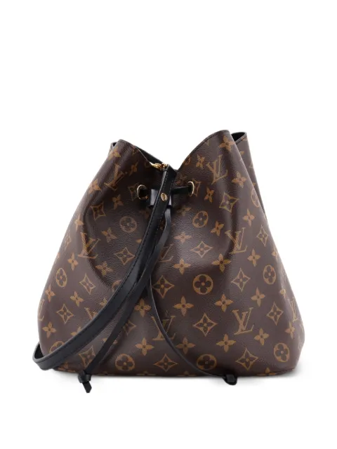Louis Vuitton Pre-Owned NeoNoe Handbag Monogram Canvas with Leather MM bucket bag Brown 8KZCSLPZJ08JRRVG