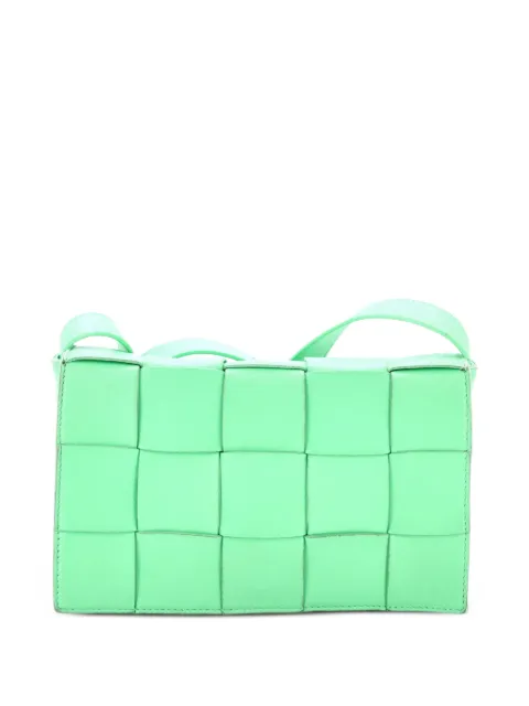 Bottega Veneta Pre-Owned Cassette Maxi Intrecciato Leather crossbody bag Green 0Q9WCP8KCOI94OH0