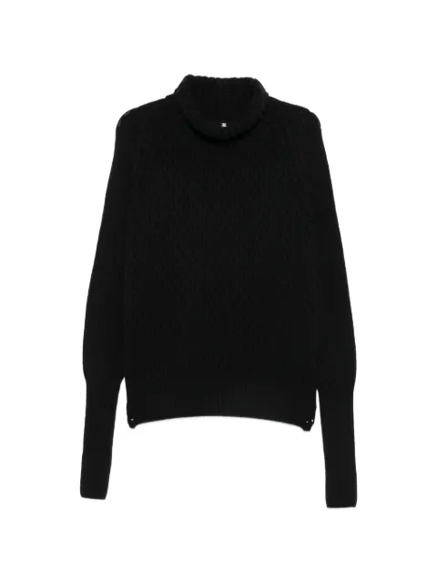 Ermanno Scervino perforated-knit roll-neck sweater Black D495M324JBV