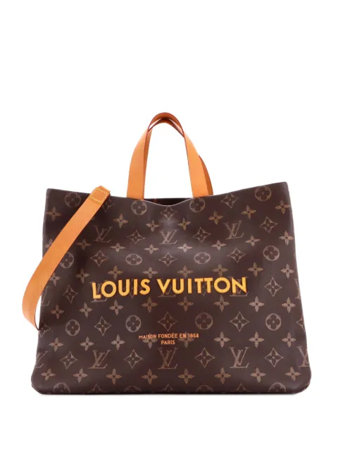 Louis Vuitton Pre-Owned Shopper Monogram Leather MM tote bag Brown OA56B4I9ERVIZ8A6