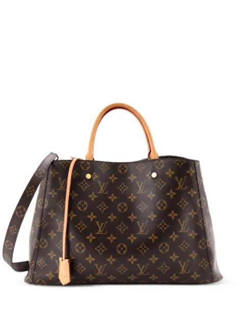 Louis Vuitton Pre-Owned Montaigne Handbag Monogram Canvas GM tote bag Brown 60BGT7WYXK3EO3JS