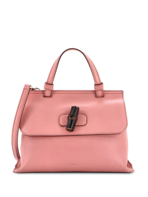 Gucci Pre-Owned Bamboo Daily Top Handle Bag Leather Small satchel Pink LKMEY95158JPOCET