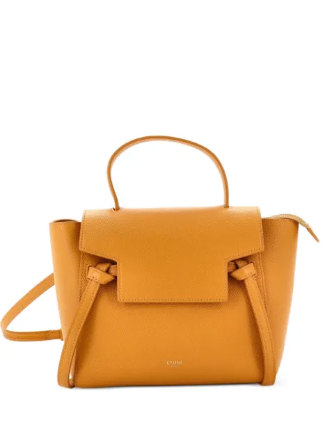 Celine Pre-Owned Belt Bag Textured Leather Nano shoulder bag Yellow KDPU5JCN9JWH8OEO
