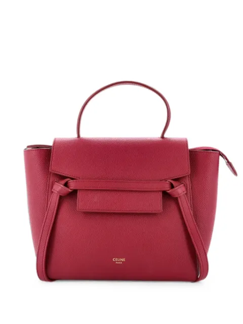 Celine Pre-Owned Belt Bag Textured Leather Nano shoulder bag Red 1H2XVBTZNOF7U8VA