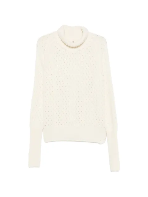 Ermanno Scervino perforated-knit roll-neck sweater Neutrals D495M324JBV