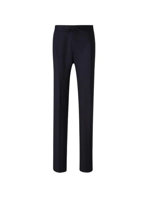 Lardini drawstring-waist pressed-crease trousers Blue CNMIAMICN6540298WV2EA