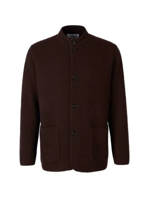 Lardini virgin wool basket-weave cardigan Brown ACLJM105AC67001100WV