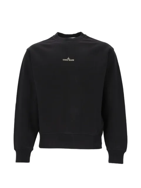Stone Island 6100039 organic cotton fleece Black L2S156100039