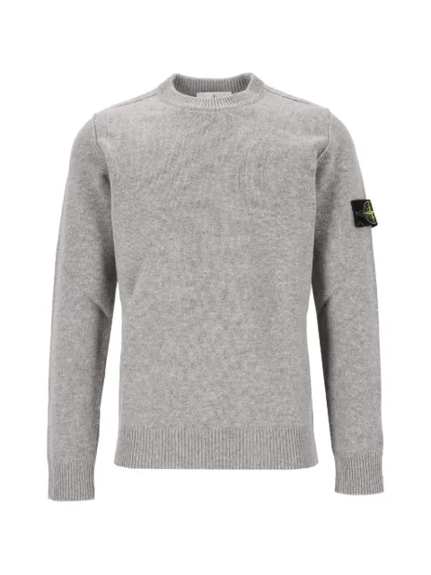 Stone Island 5100072 LAMBSWOOL Regular-fit crewneck jumper with ribbed trims Grey L2S155100072