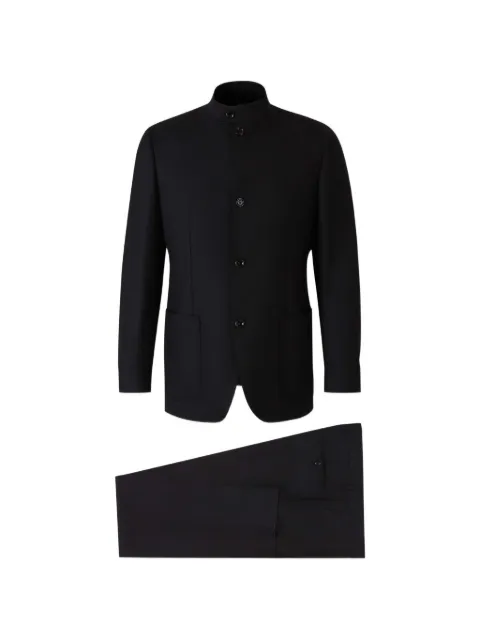 Lardini mandarin-collar single-breasted suit Black AC5941CN6540298WV2EA