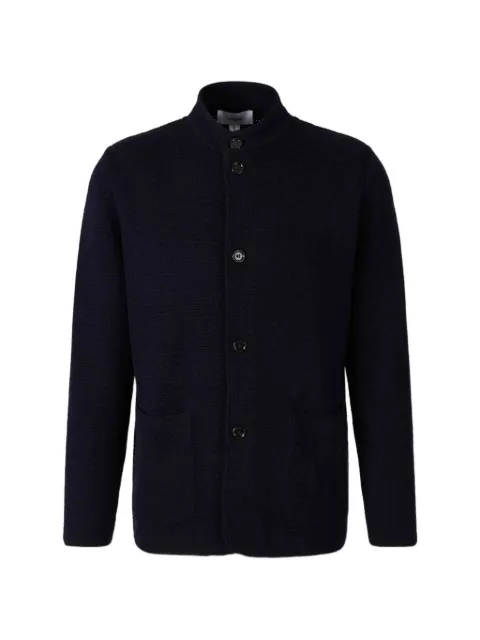Lardini basket-weave virgin wool cardigan Blue ACLJM105AC670011
