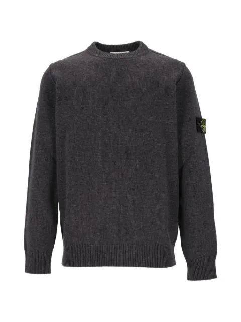 Stone Island logo-patch wool sweater Grey L2S155100072S00A3