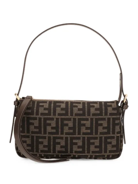 FENDI Small FF Zucca jacquard shoulder bag Brown 8BS123