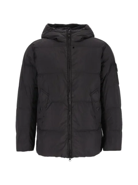 Stone Island 4100037 Crinkle Reps NY wind-resistant down jacket with anti-drop Black L2S154100037S0A23