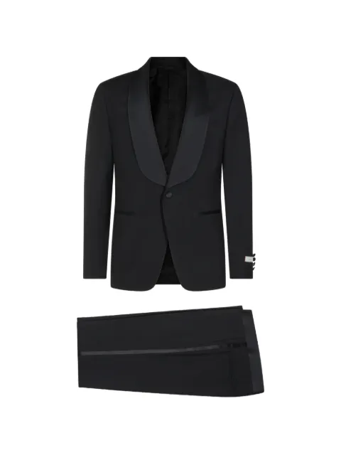 Canali shawl-lapel single-breasted suit Black 1578157AM3011010