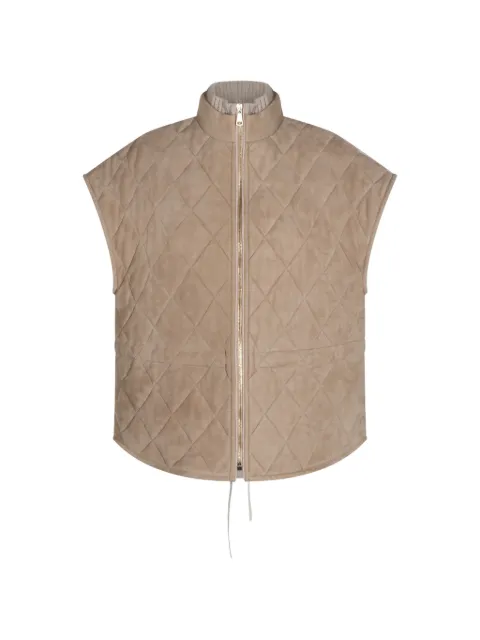 Fabiana Filippi quilted gilet Neutrals PLD216F224M3520164