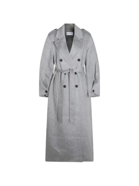 THE DYNAMIS STUDIO double-breasted belted coat Grey DS13F26LTG745