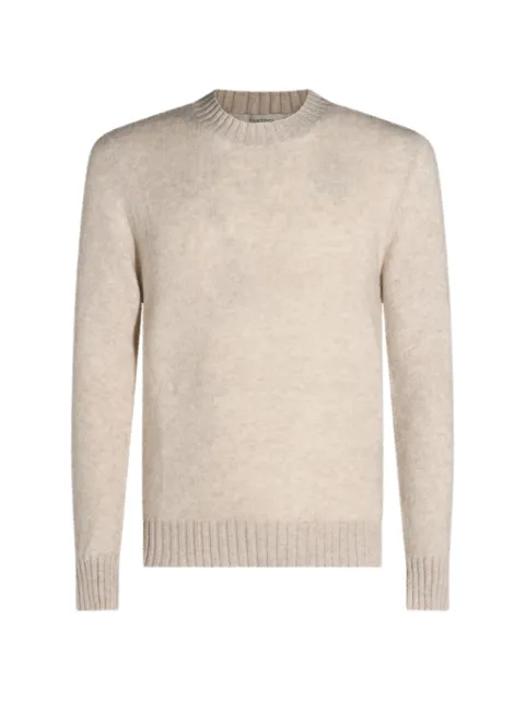 Piacenza Cashmere brushed-effect crew-neck sweater Neutrals M1050001025
