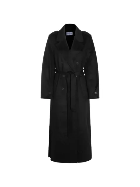 THE DYNAMIS STUDIO double-breasted belted coat Black DS13F26BLK110