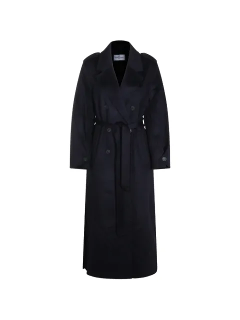 THE DYNAMIS STUDIO double-breasted belted coat Blue DS13F26NBL320