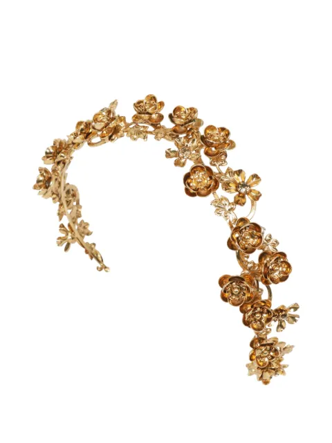Jennifer Behr Natalia floral-embellished headband Gold 111BC10