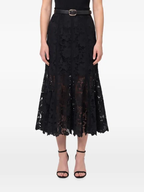 Self-Portrait black lace midi skirt Black AW26049MSK