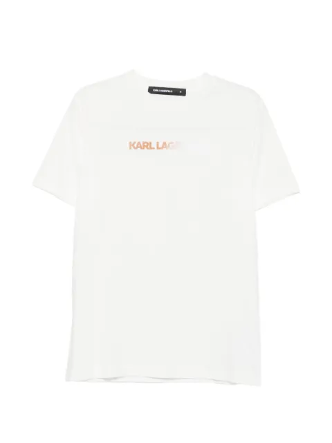 Karl Lagerfeld logo-print crew-neck T-shirt Neutrals 755060564242