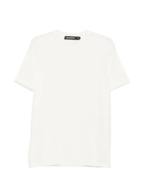 Karl Lagerfeld logo-print crew-neck T-shirt Neutrals 755030564235