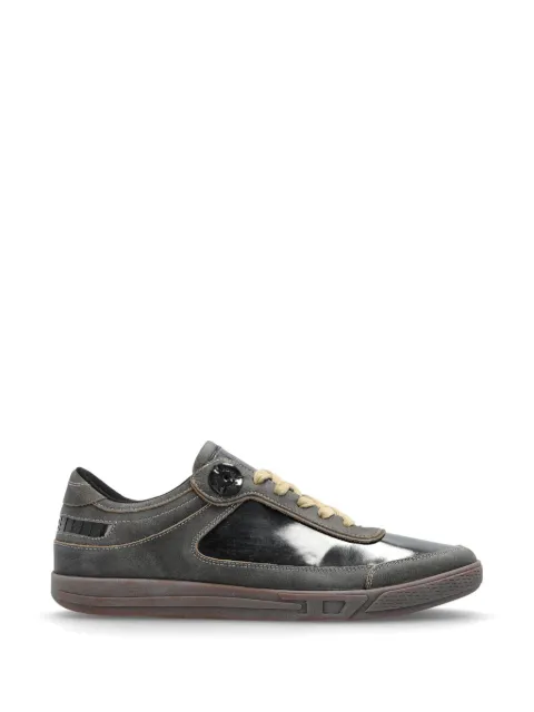 Diesel S-D-Coffee panelled leather sneakers Black Y03903P7734