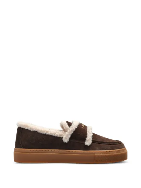 Inuikii shearling-trim loafers Brown 10060030021
