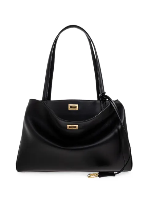 Balenciaga small Rodeo leather tote bag Black 8411942AA4V